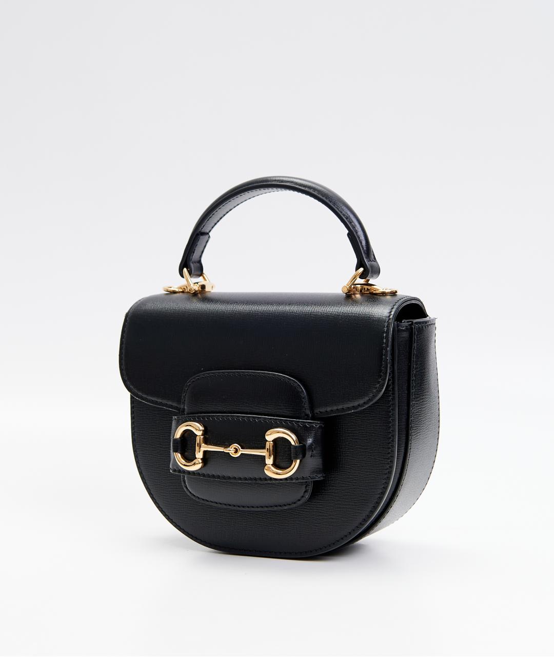 GUCCI Черная кожаная сумка через плечо, фото 2