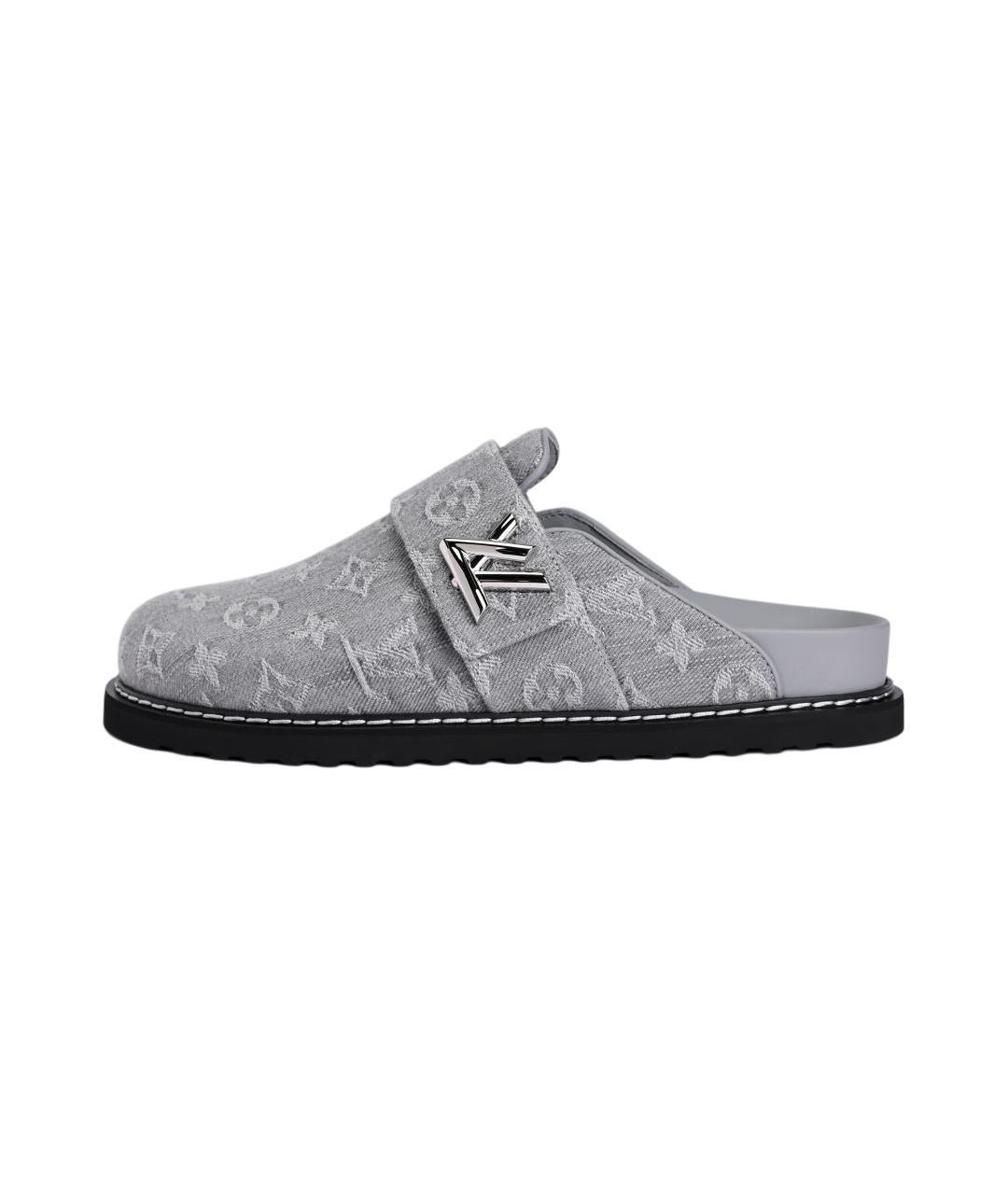 LOUIS VUITTON Серые мюли, фото 6