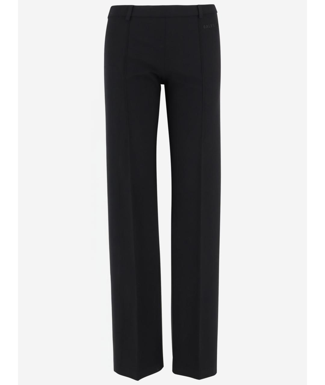 BALENCIAGA Черные хлопковые прямые брюки, фото 4