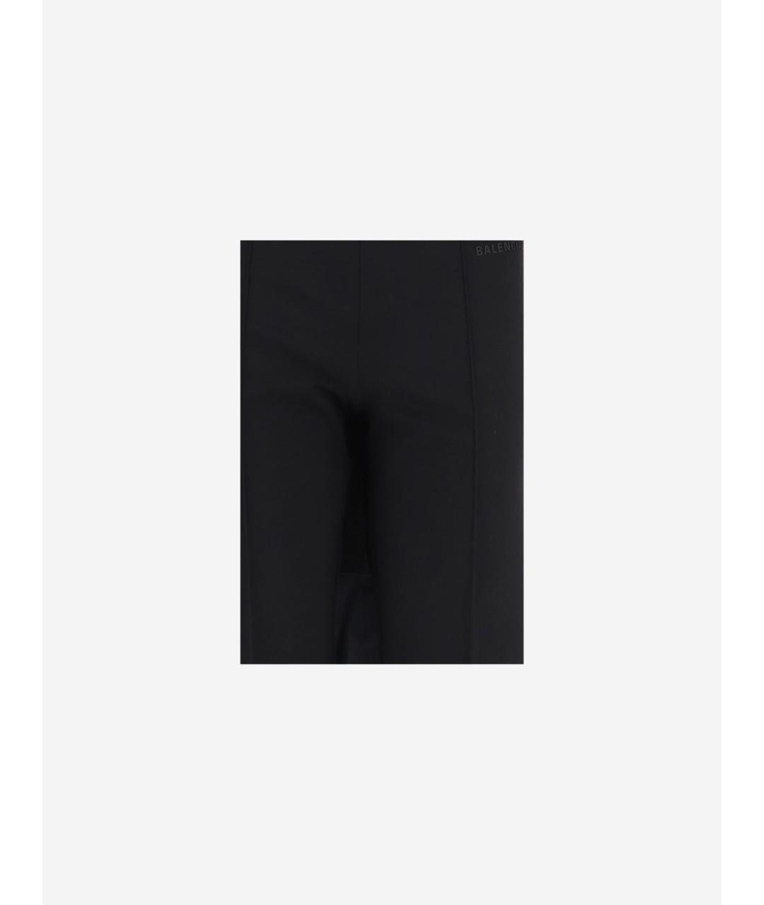 BALENCIAGA Черные хлопковые прямые брюки, фото 3