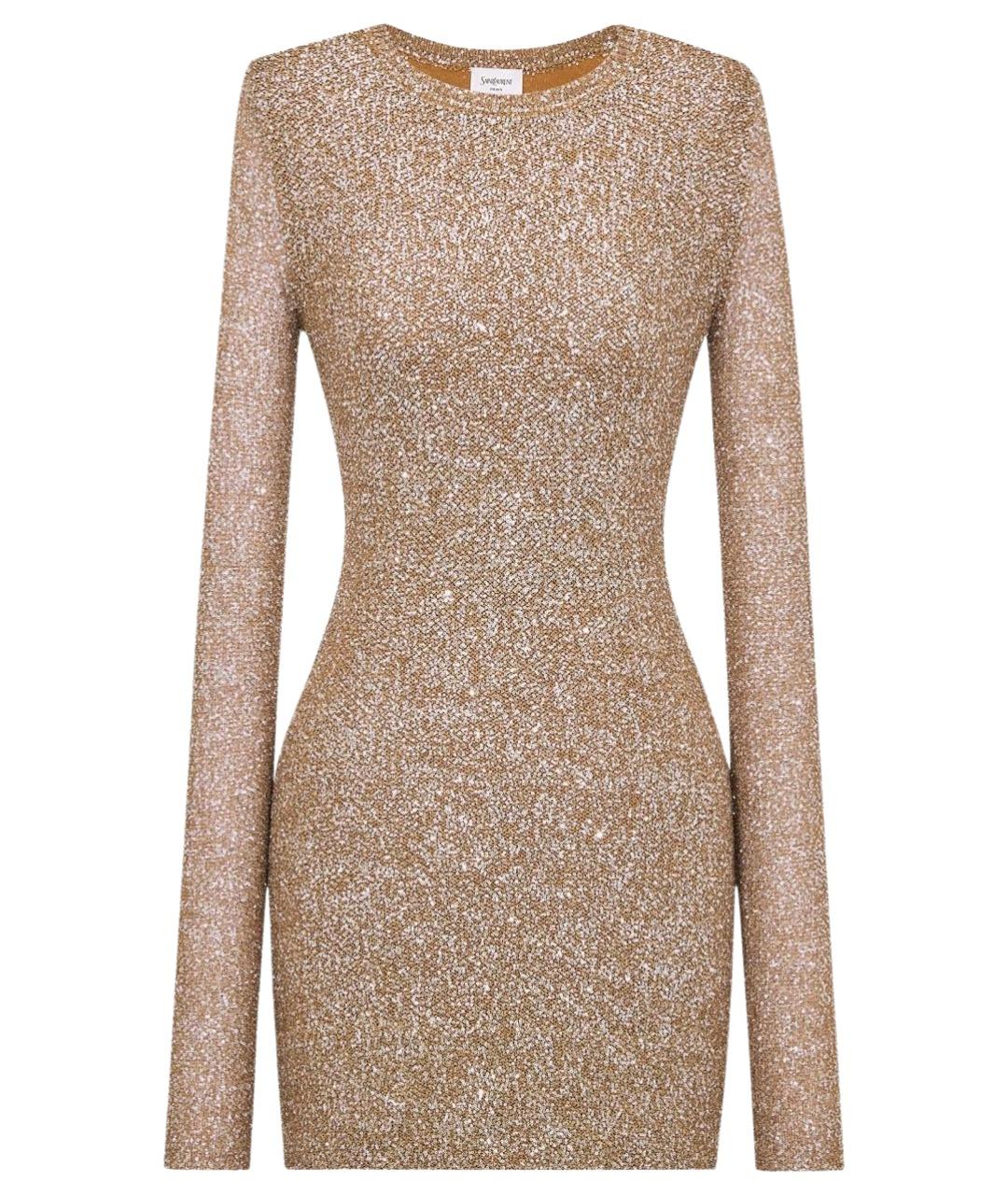 SAINT LAURENT Мульти полиамидовое коктейльное платье, фото 1