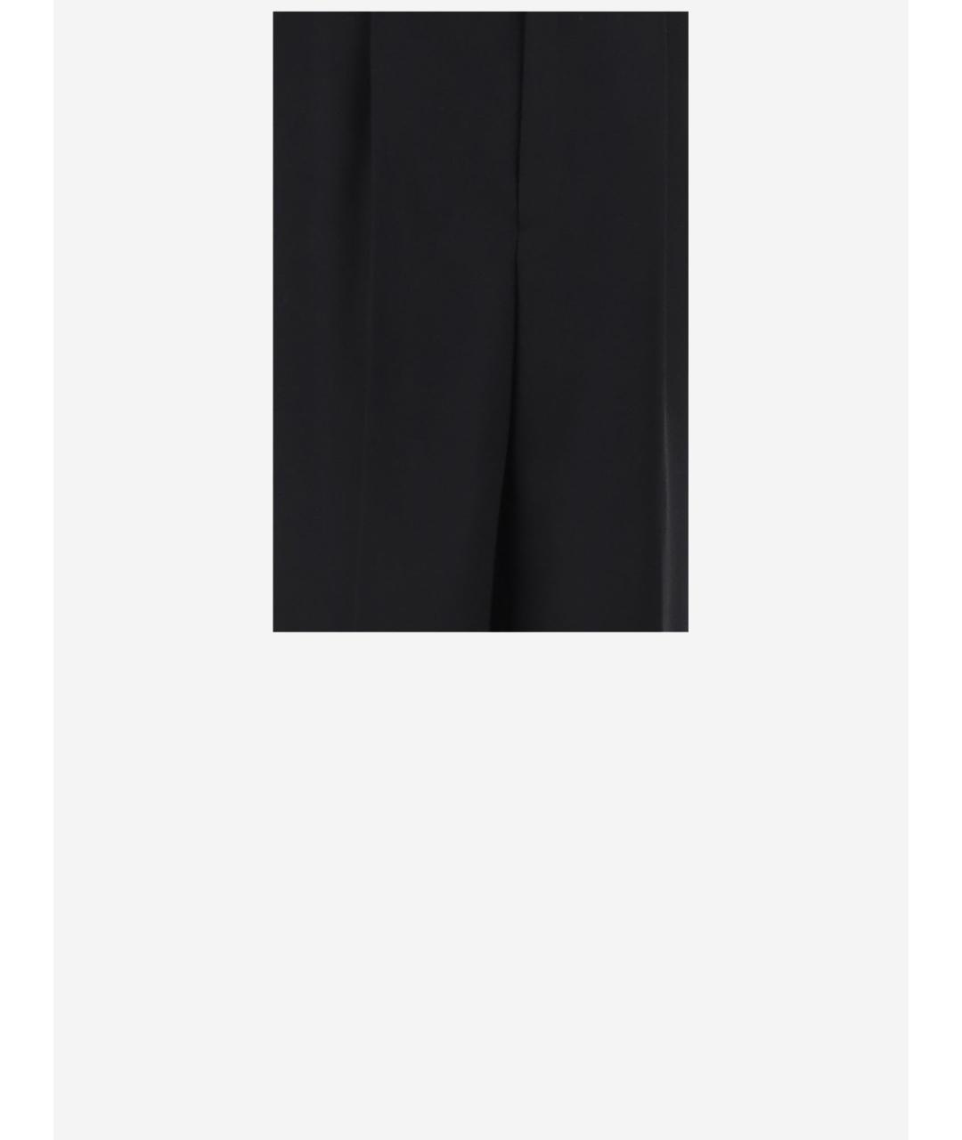 SAINT LAURENT Черные шерстяные прямые брюки, фото 3