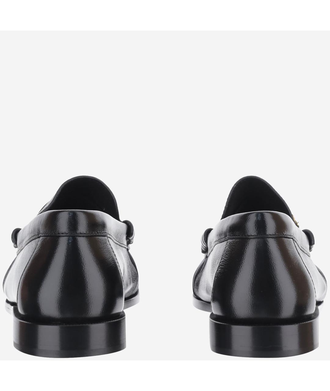 SAINT LAURENT Черные кожаные лоферы, фото 4