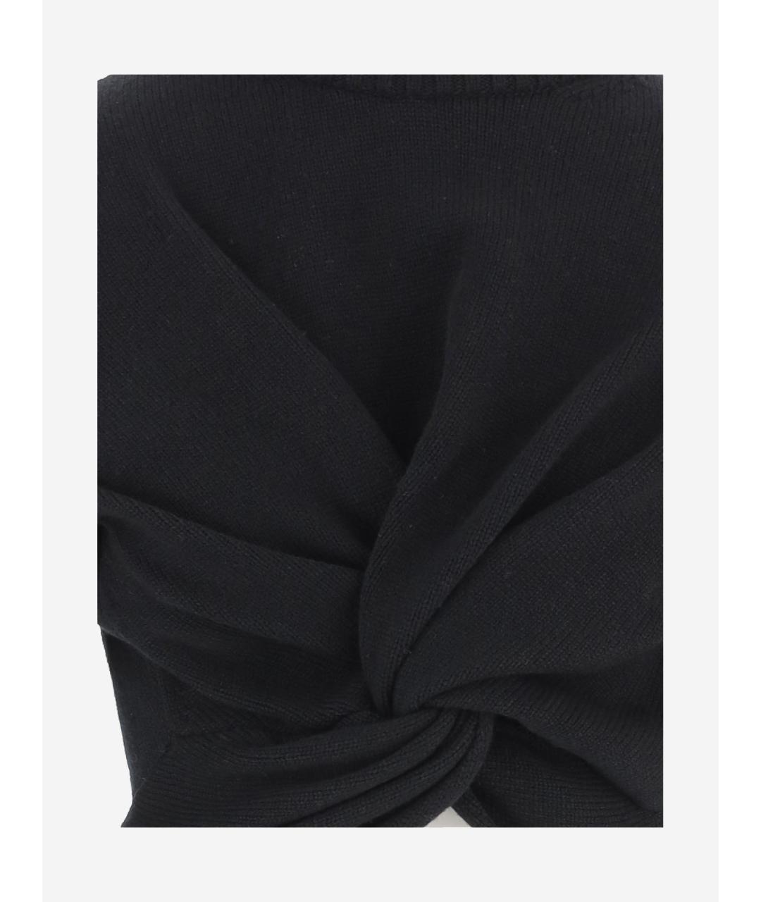 BALENCIAGA Черный шерстяной джемпер / свитер, фото 3
