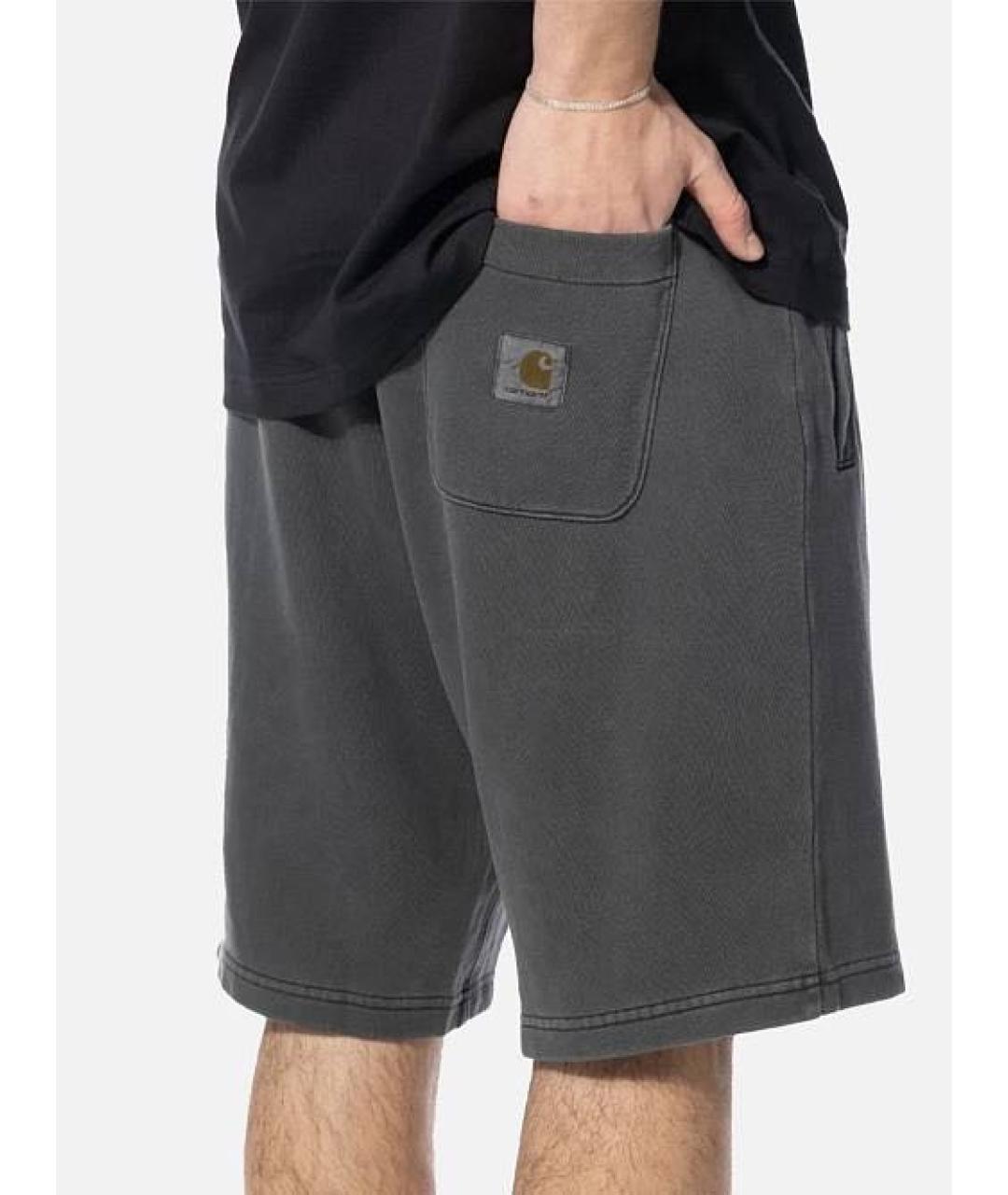 CARHARTT WIP Серые хлопковые шорты, фото 2
