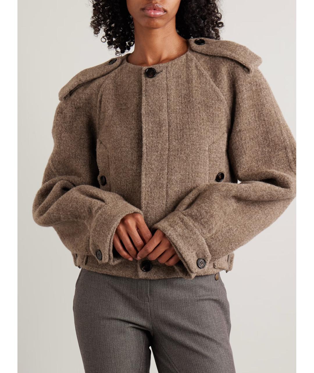 BURBERRY Коричневая шерстяная куртка, фото 4