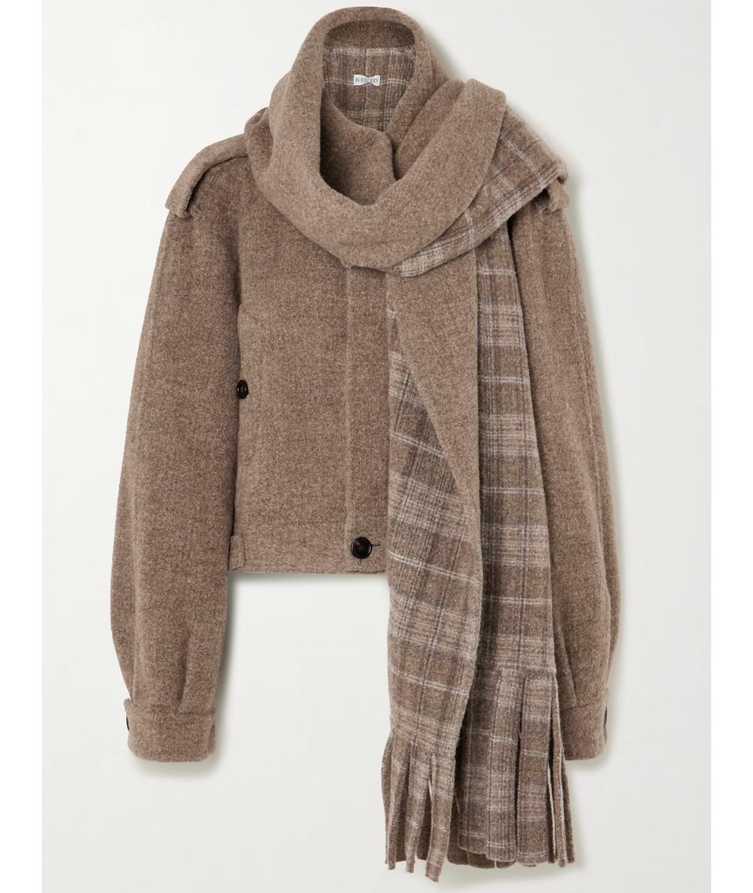 BURBERRY Коричневая шерстяная куртка, фото 10