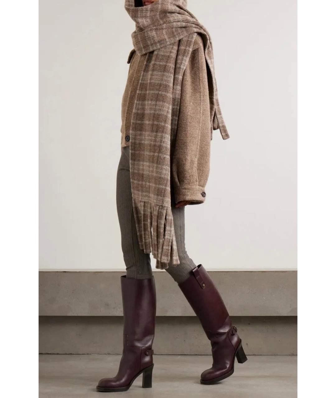 BURBERRY Коричневая шерстяная куртка, фото 2