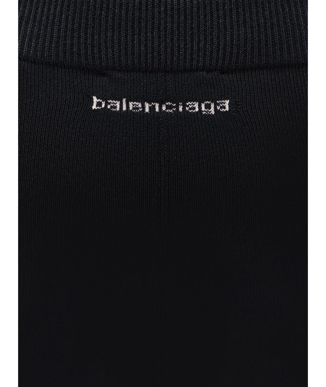 BALENCIAGA Черные вискозные леггинсы и велосипедки, фото 3