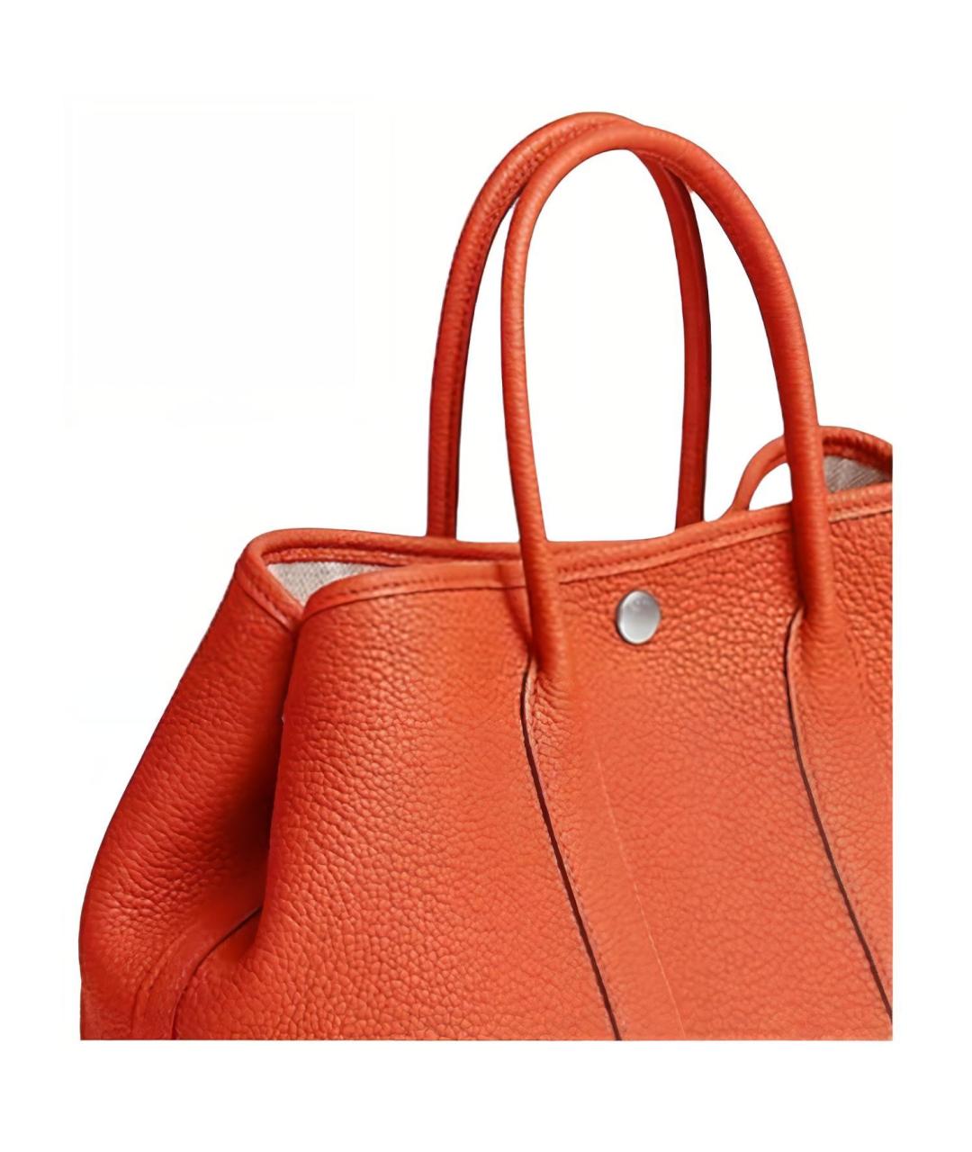 HERMES Оранжевая кожаная сумка через плечо, фото 4