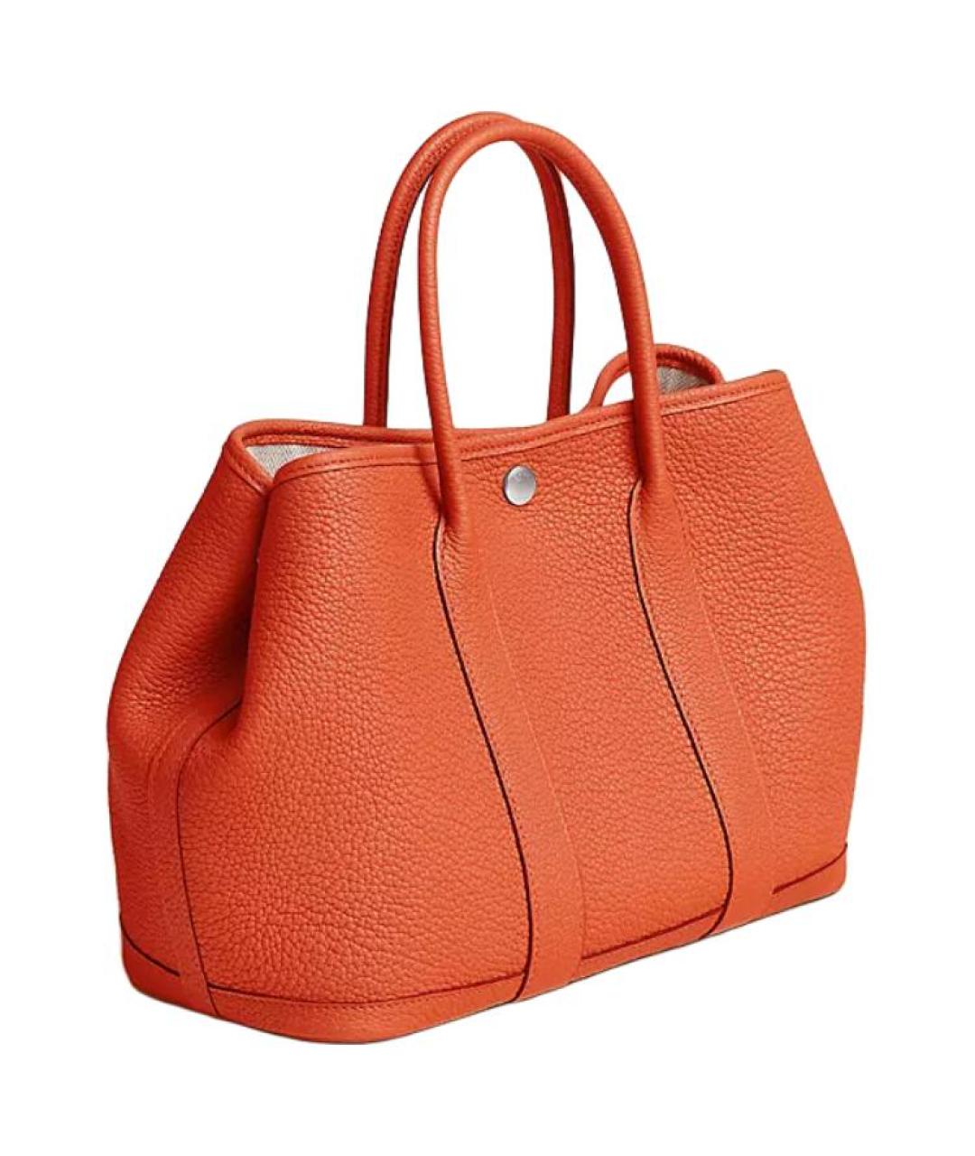 HERMES Оранжевая кожаная сумка через плечо, фото 2