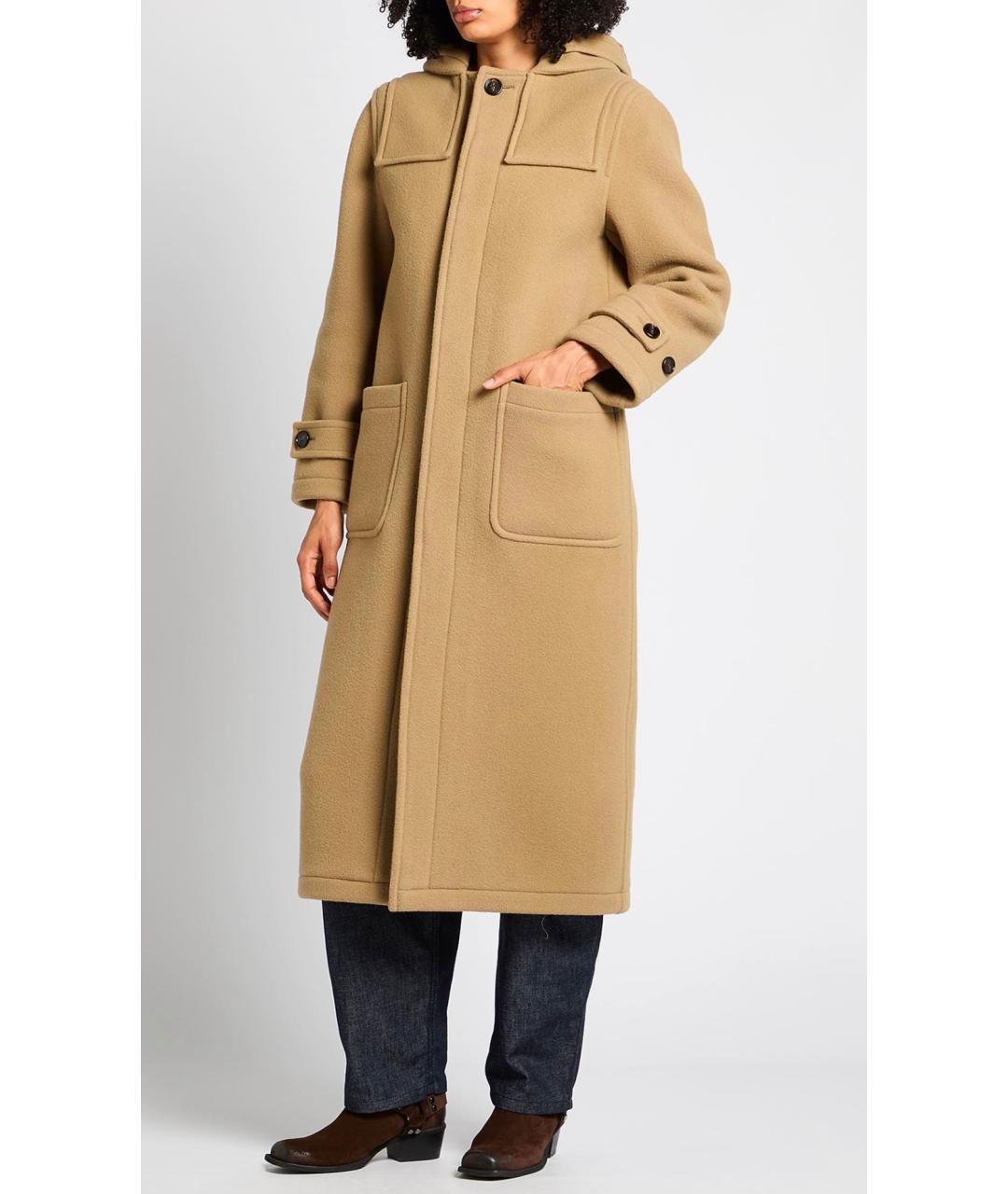 BURBERRY Бежевое шерстяное пальто, фото 2
