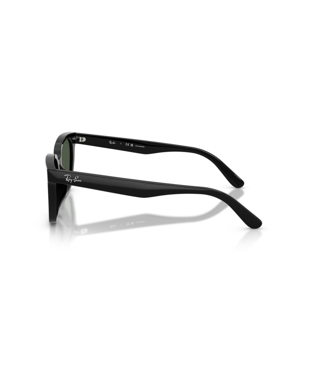 RAY BAN Черные пластиковые солнцезащитные очки, фото 2