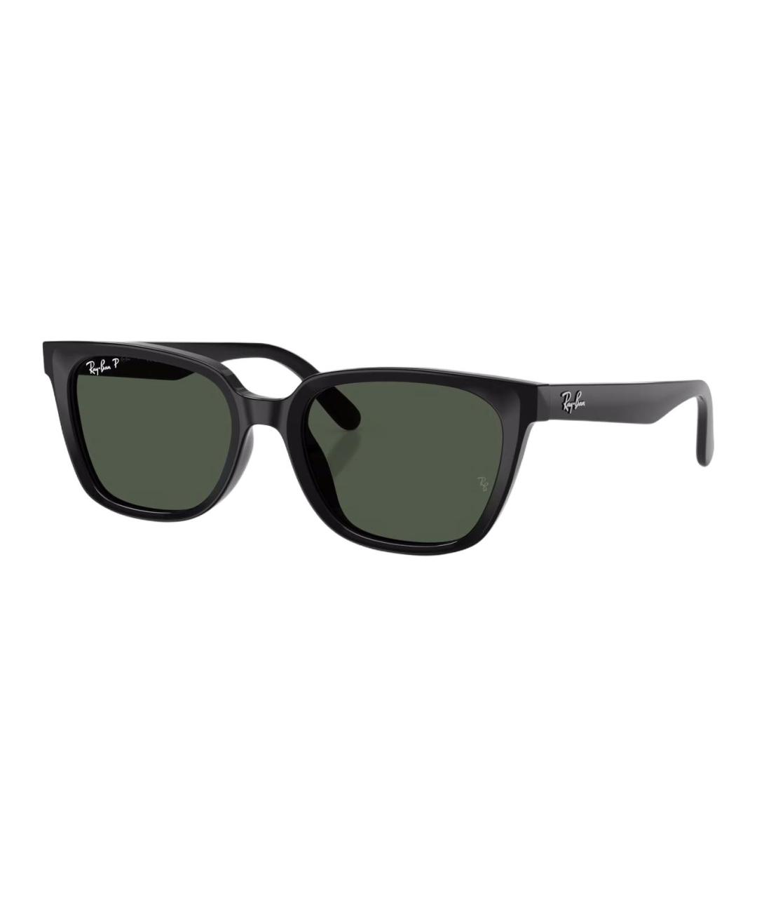 RAY BAN Черные пластиковые солнцезащитные очки, фото 1