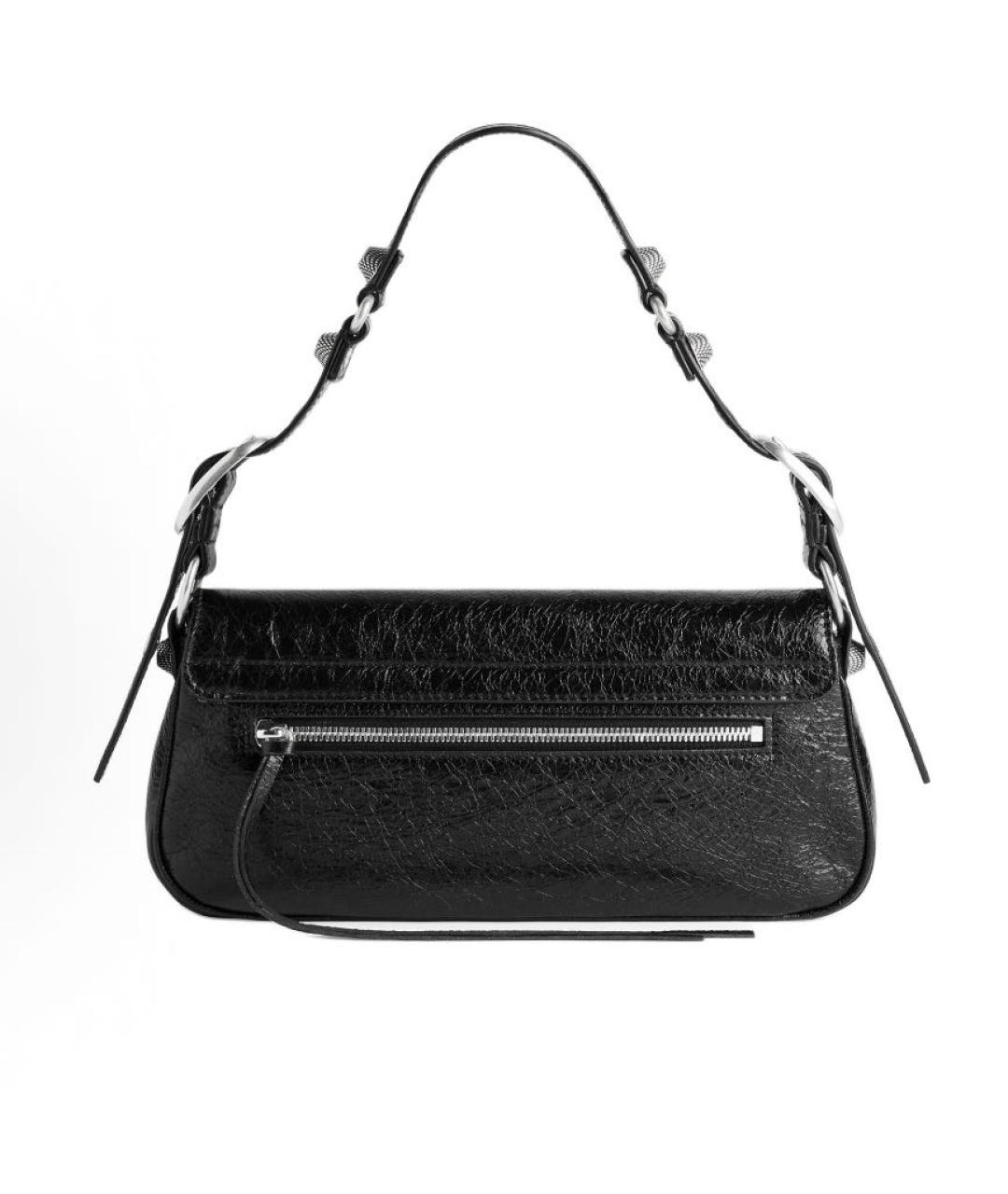 BALENCIAGA Черная кожаная сумка с короткими ручками, фото 3