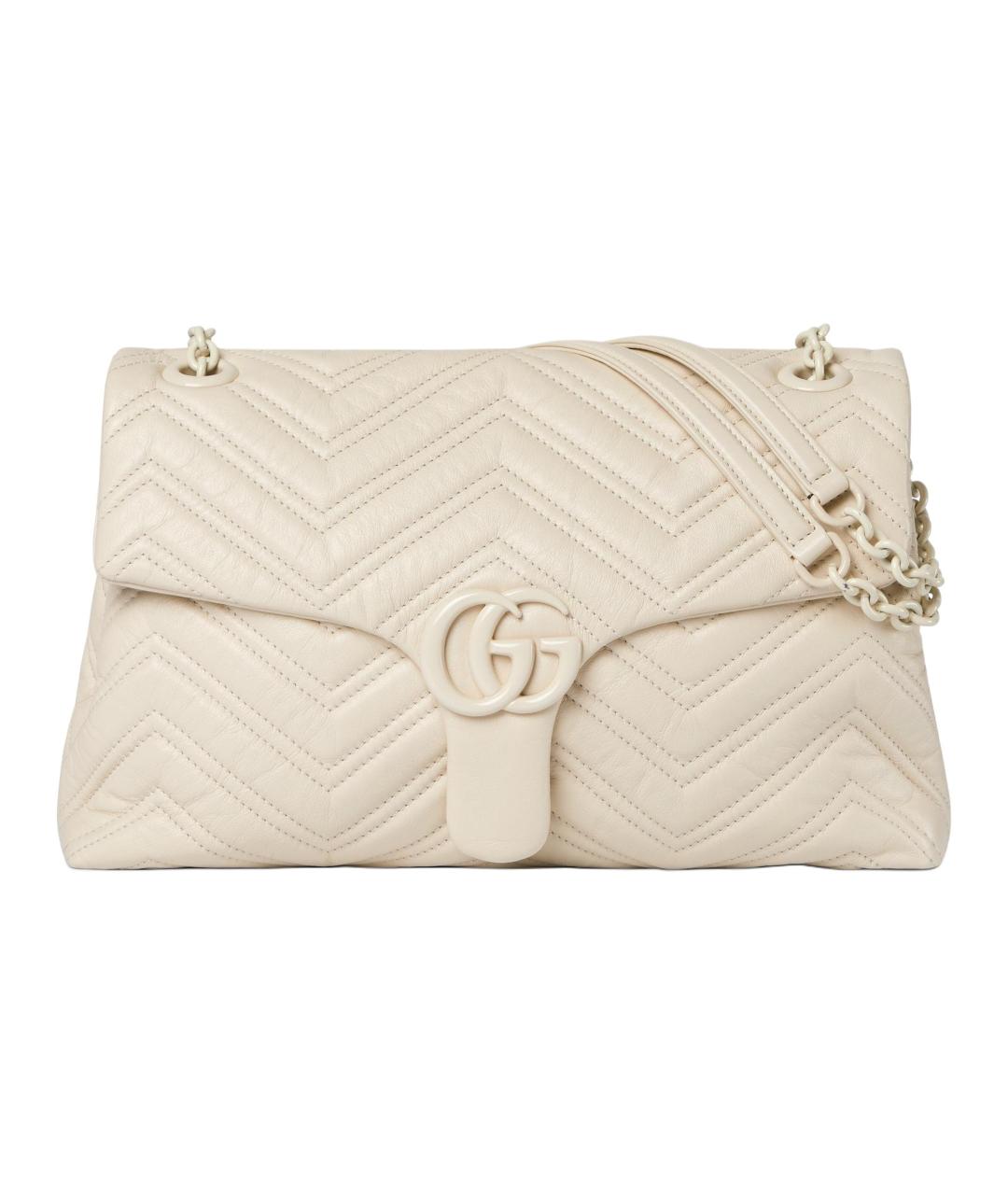 GUCCI Бежевая кожаная сумка через плечо, фото 1