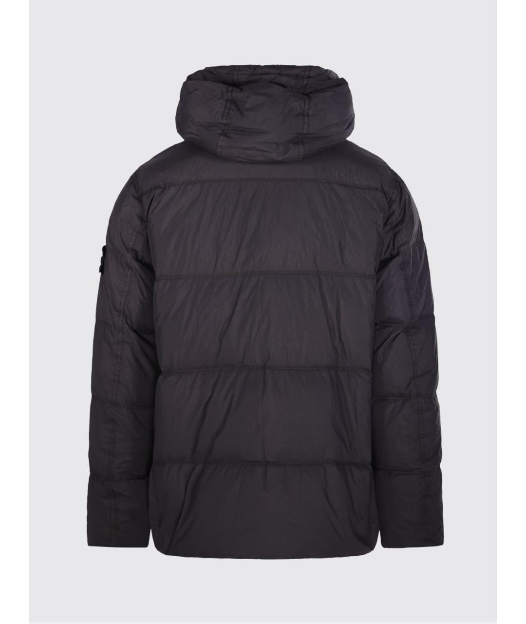 STONE ISLAND Антрацитовый полиамидовый пуховик, фото 3