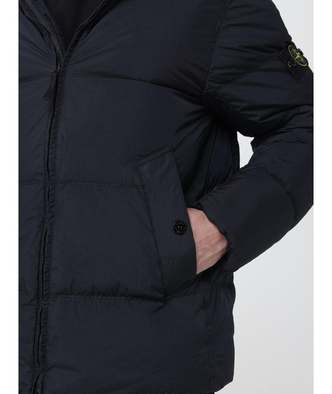 STONE ISLAND Синий полиамидовый пуховик, фото 5