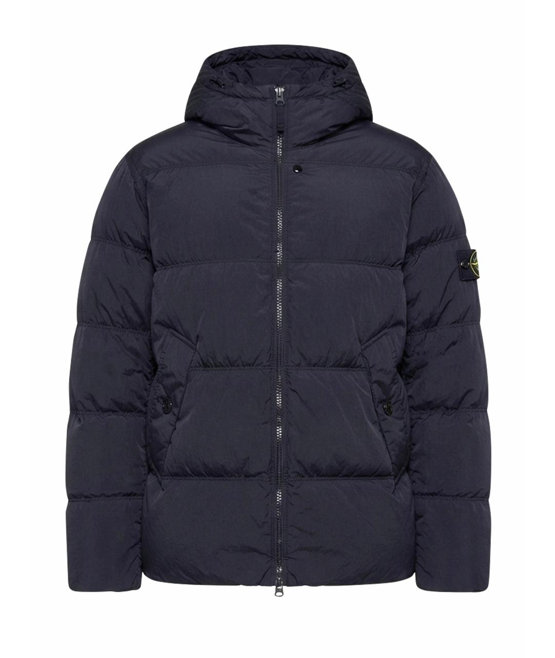 STONE ISLAND Синий полиамидовый пуховик, фото 1