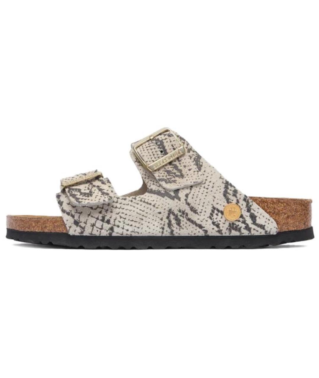 BIRKENSTOCK Бежевые кожаные сандалии, фото 2