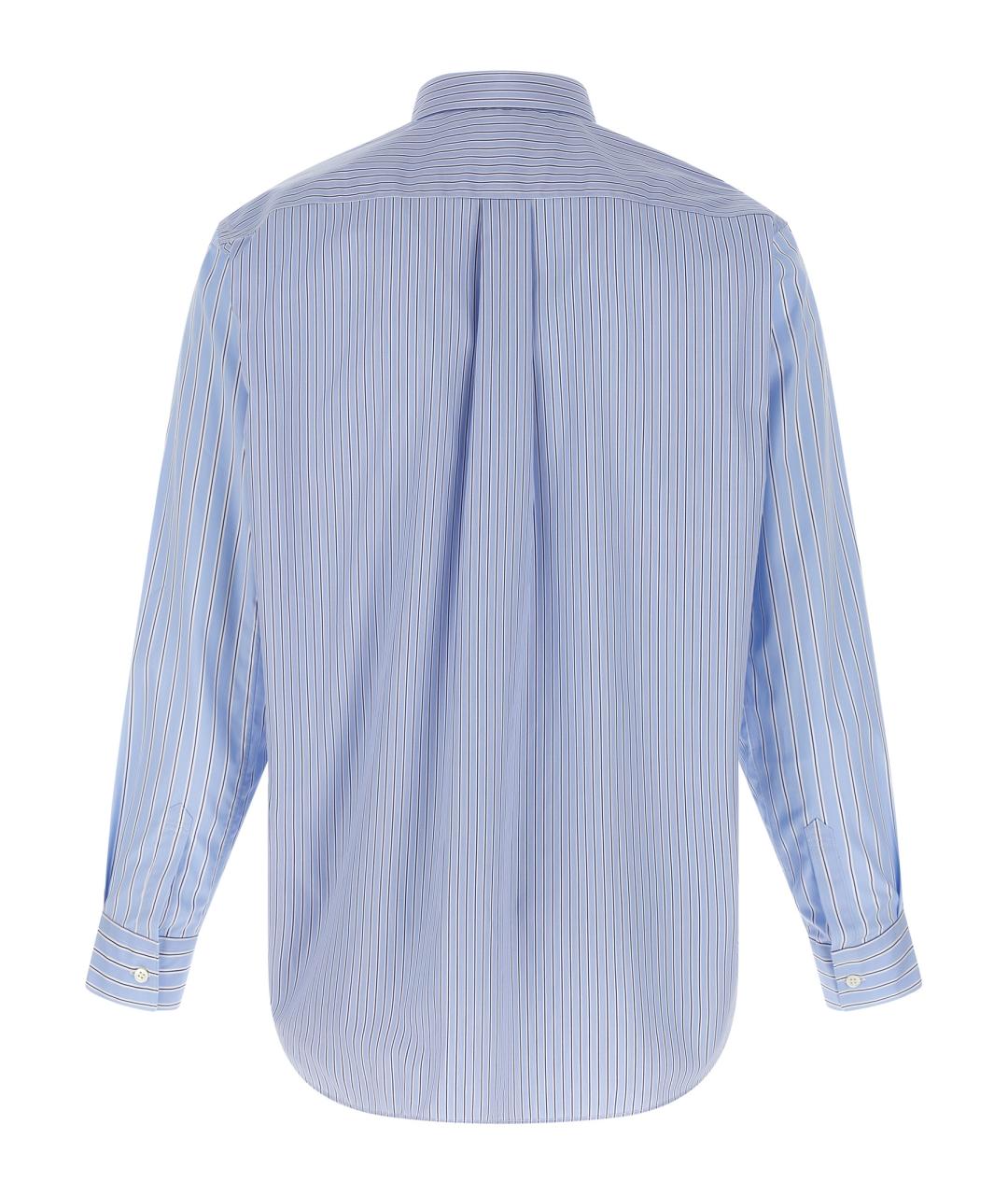 COMME DES GARÇONS SHIRT Голубая хлопковая кэжуал рубашка, фото 2