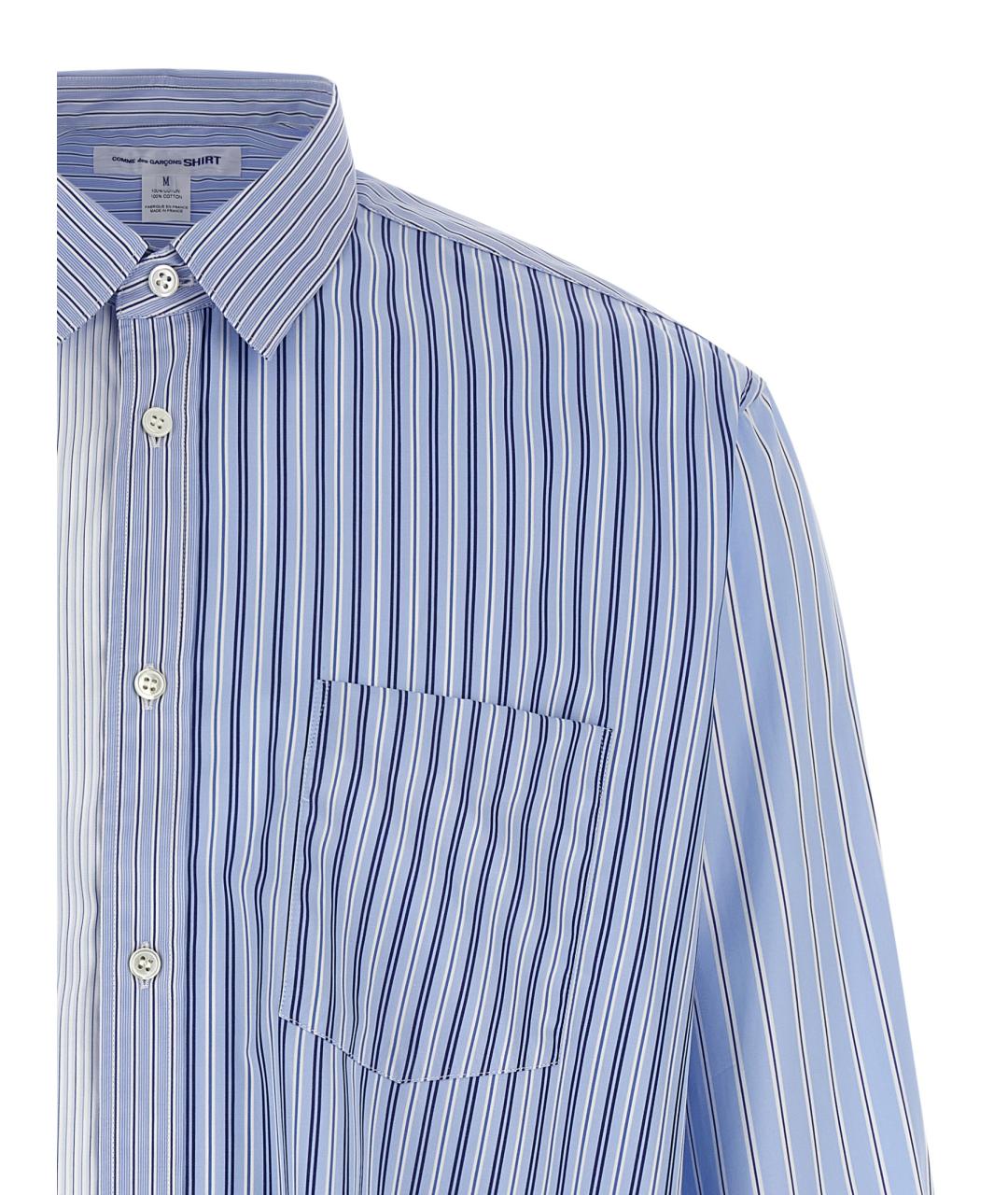 COMME DES GARÇONS SHIRT Голубая хлопковая кэжуал рубашка, фото 3