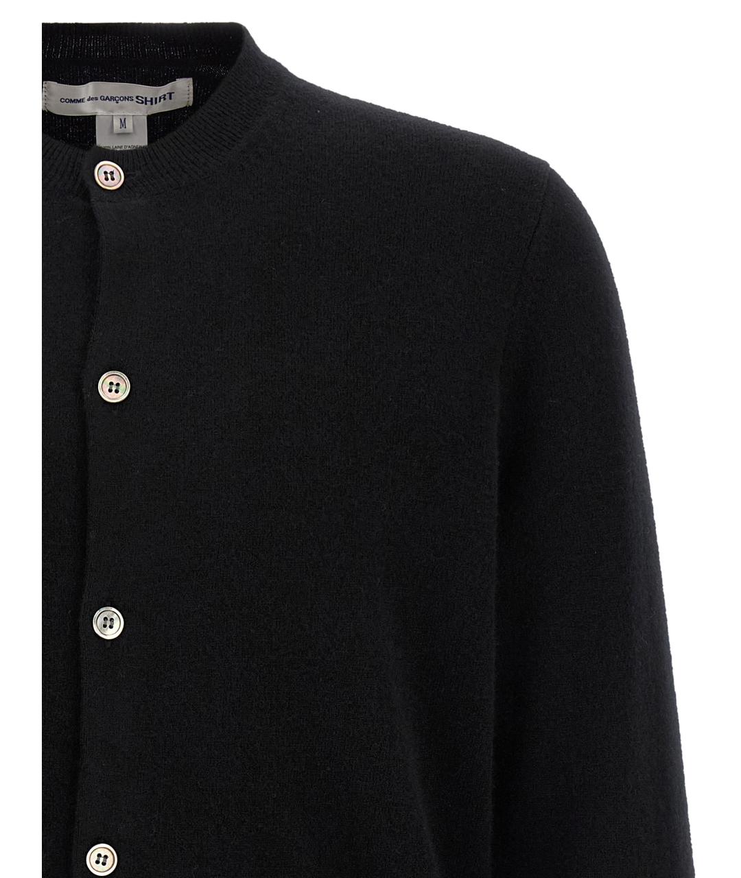 COMME DES GARÇONS SHIRT Черный шерстяной кардиган, фото 3