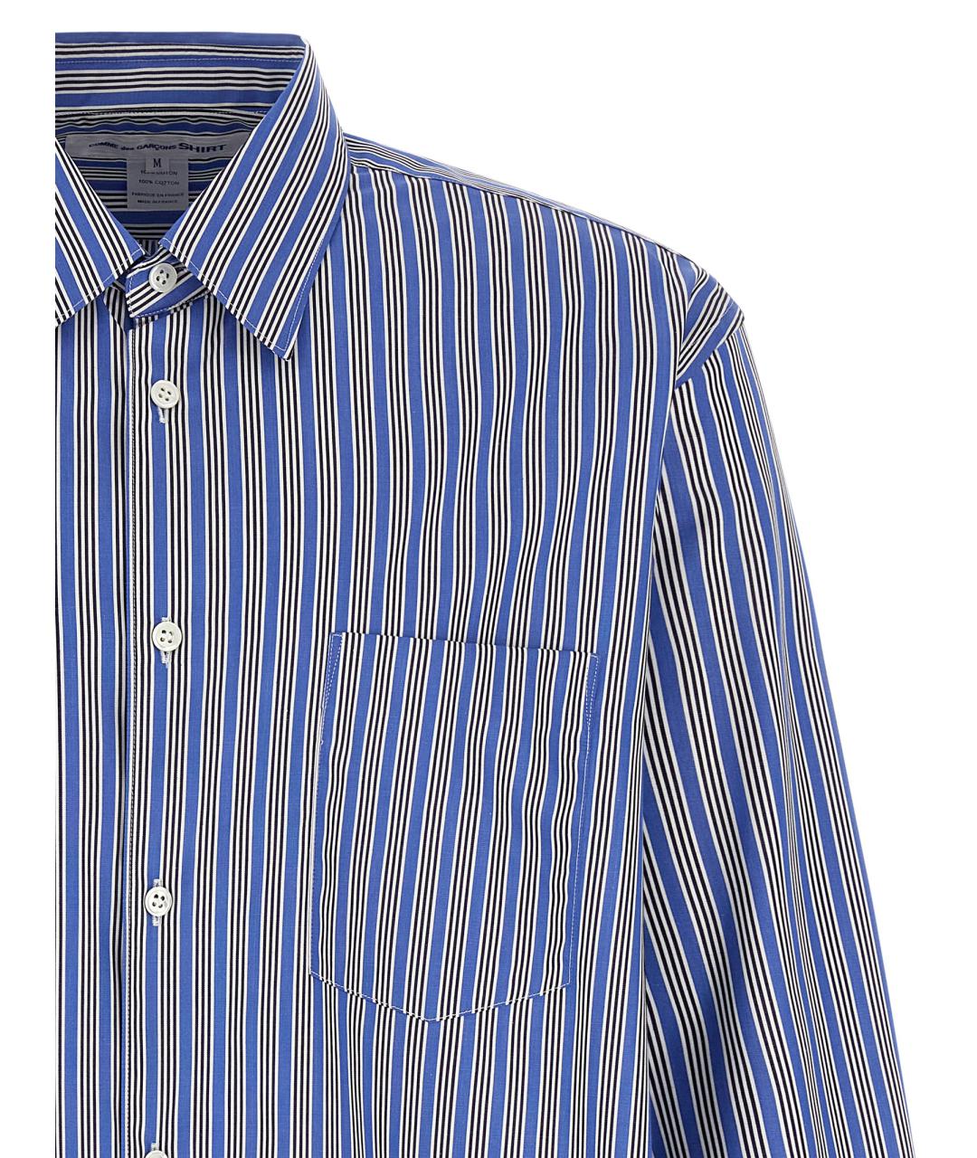 COMME DES GARÇONS SHIRT Синяя хлопковая кэжуал рубашка, фото 3