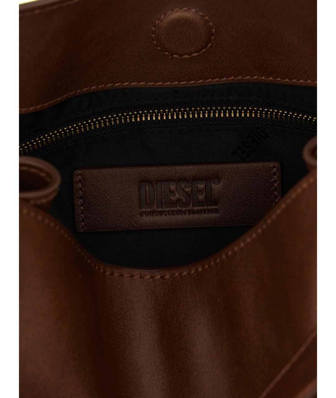 DIESEL Коричневая сумка тоут из искусственной кожи, фото 4