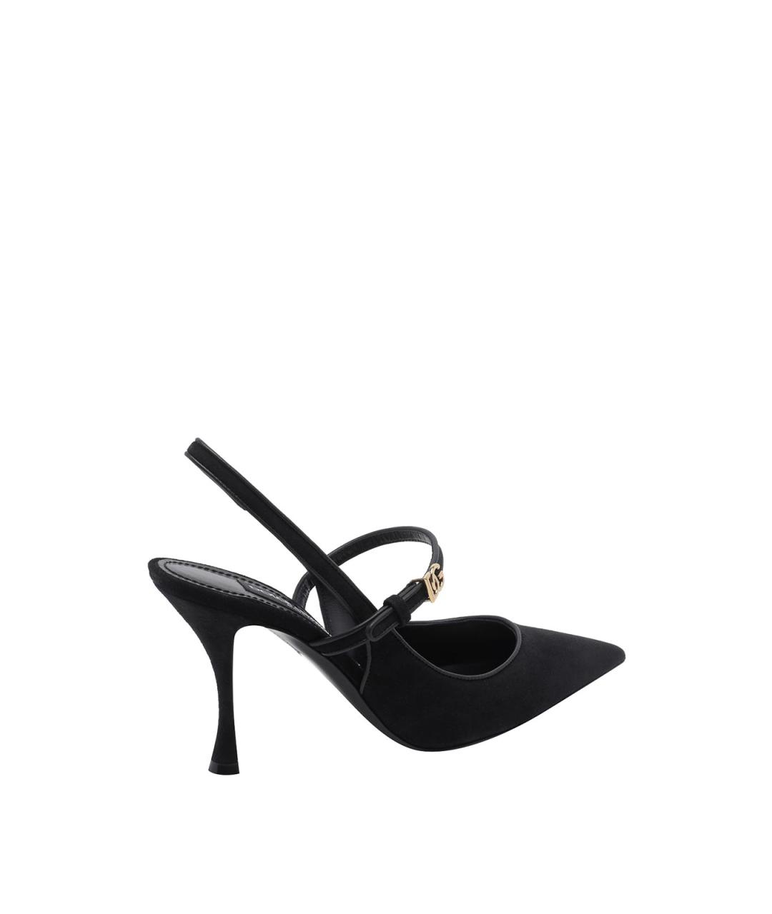 DOLCE&GABBANA Черные замшевые туфли, фото 3