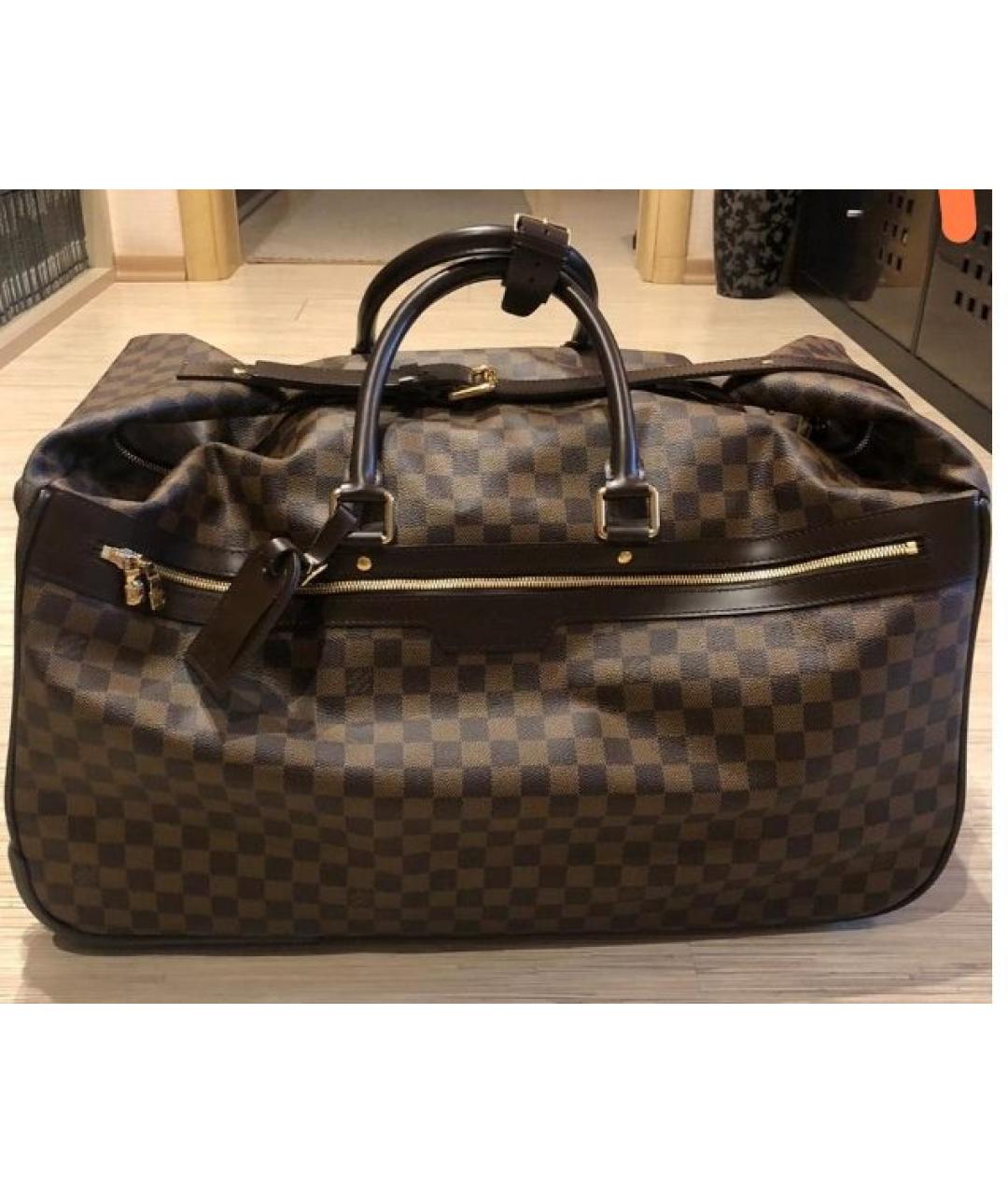 LOUIS VUITTON Коричневая дорожная/спортивная сумка, фото 7