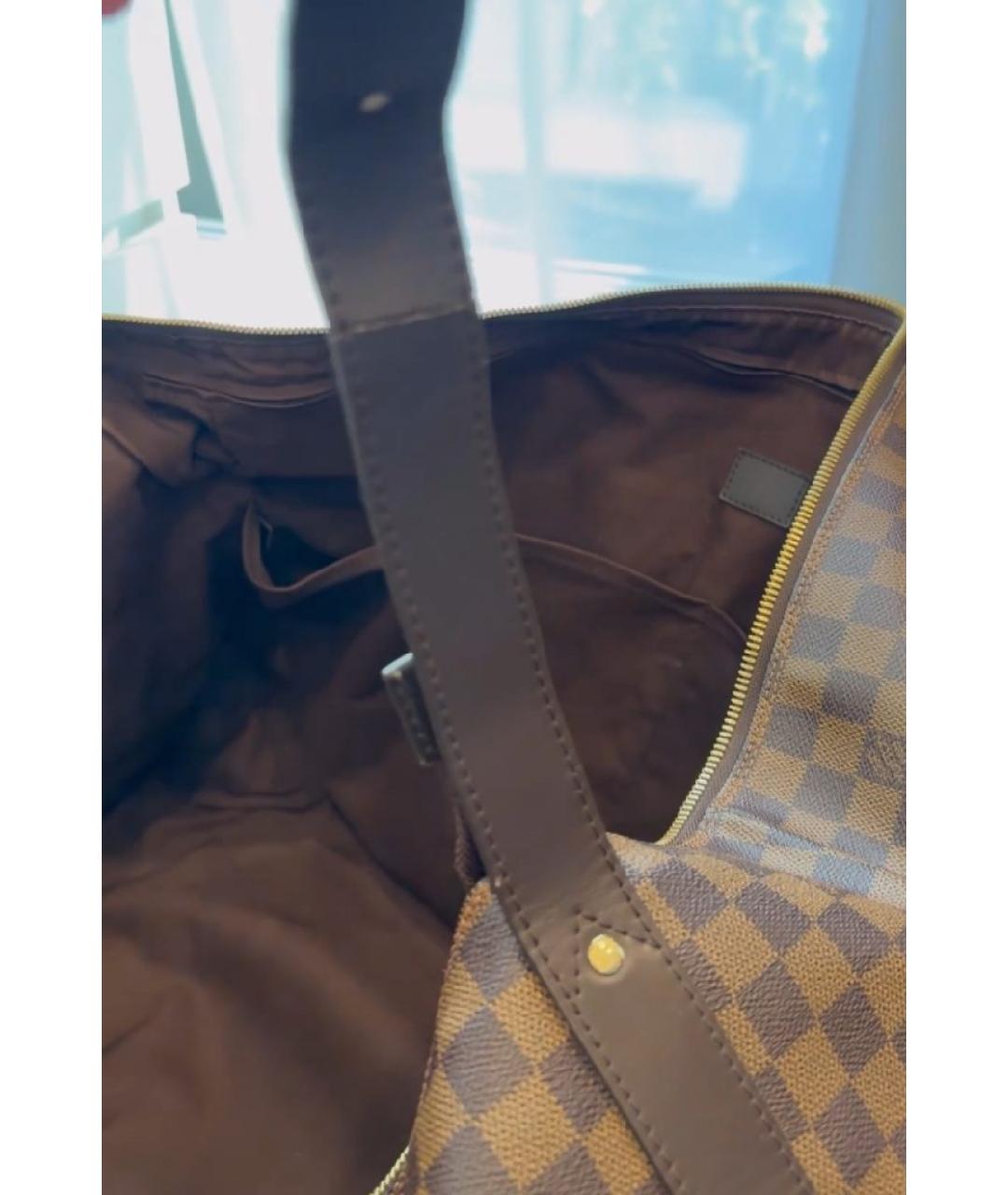 LOUIS VUITTON Коричневая дорожная/спортивная сумка, фото 8