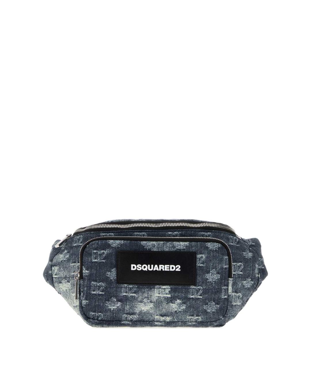 DSQUARED2 Синяя синтетическая поясная сумка, фото 1