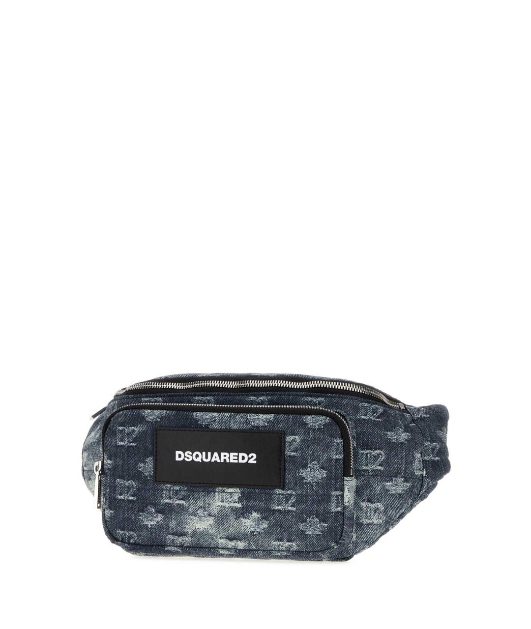 DSQUARED2 Синяя синтетическая поясная сумка, фото 2