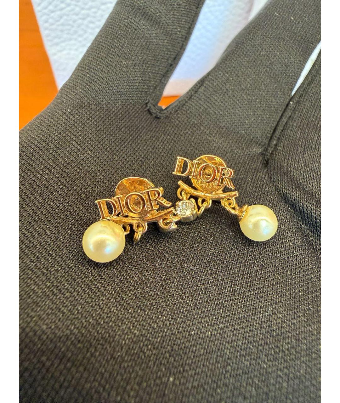 CHRISTIAN DIOR Золотые серьги, фото 2