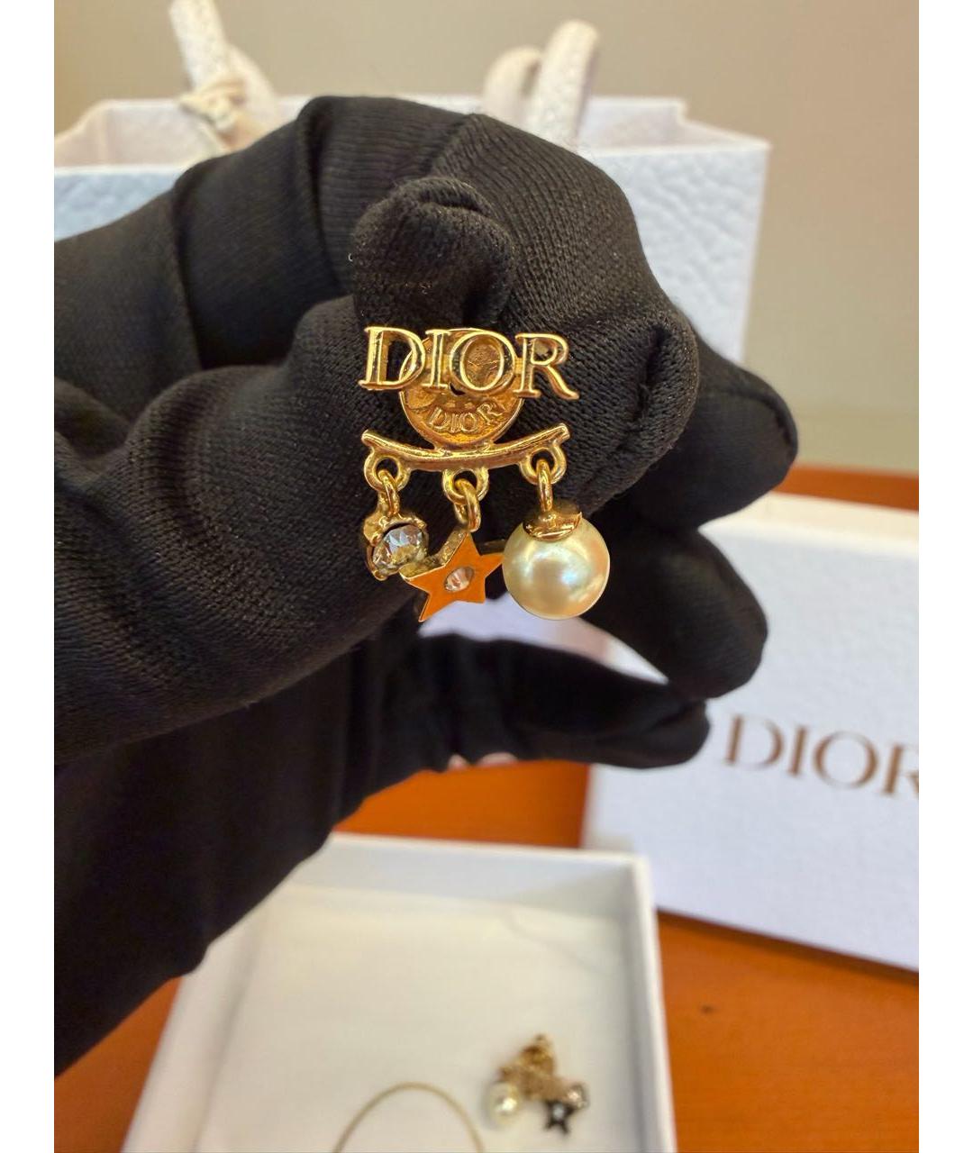 CHRISTIAN DIOR Золотые серьги, фото 3