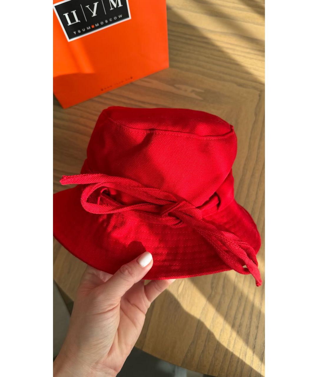 JACQUEMUS Красная хлопковая панама, фото 2