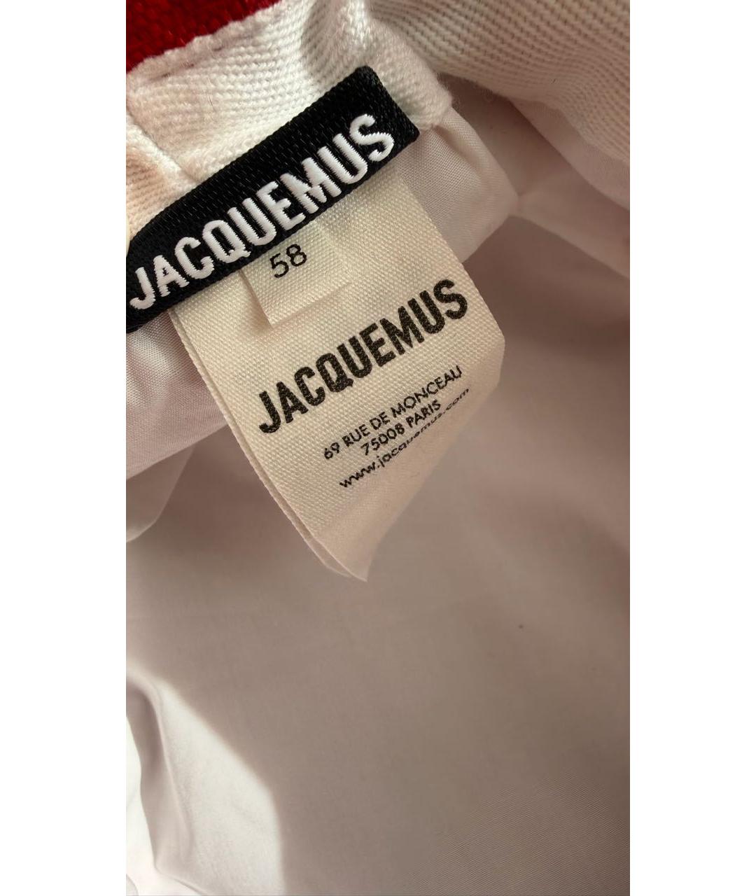 JACQUEMUS Красная хлопковая панама, фото 6