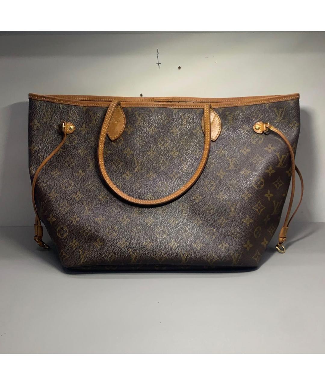 LOUIS VUITTON Коричневая сумка тоут из канвы, фото 2