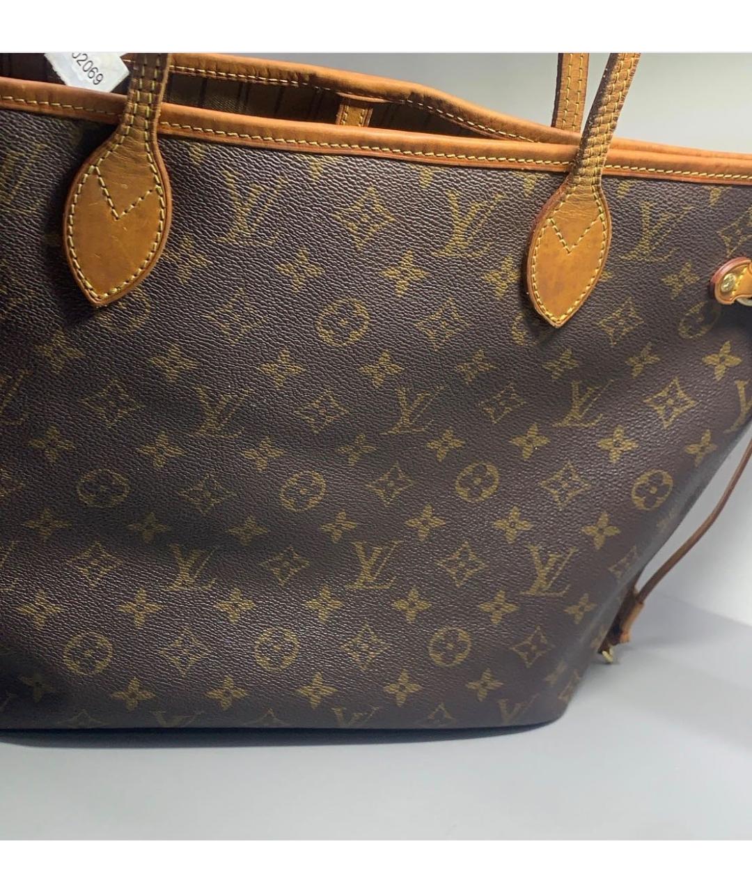 LOUIS VUITTON Коричневая сумка тоут из канвы, фото 7