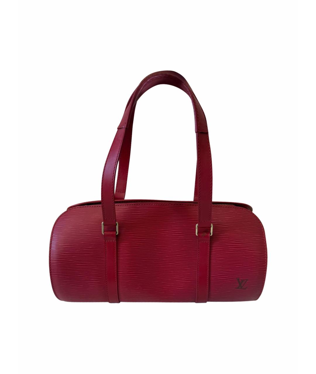 LOUIS VUITTON Красная кожаная сумка с короткими ручками, фото 1