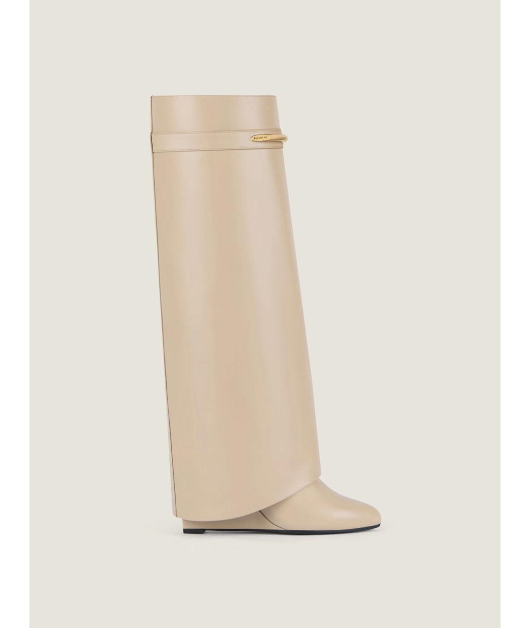 GIVENCHY Бежевые кожаные сапоги, фото 4