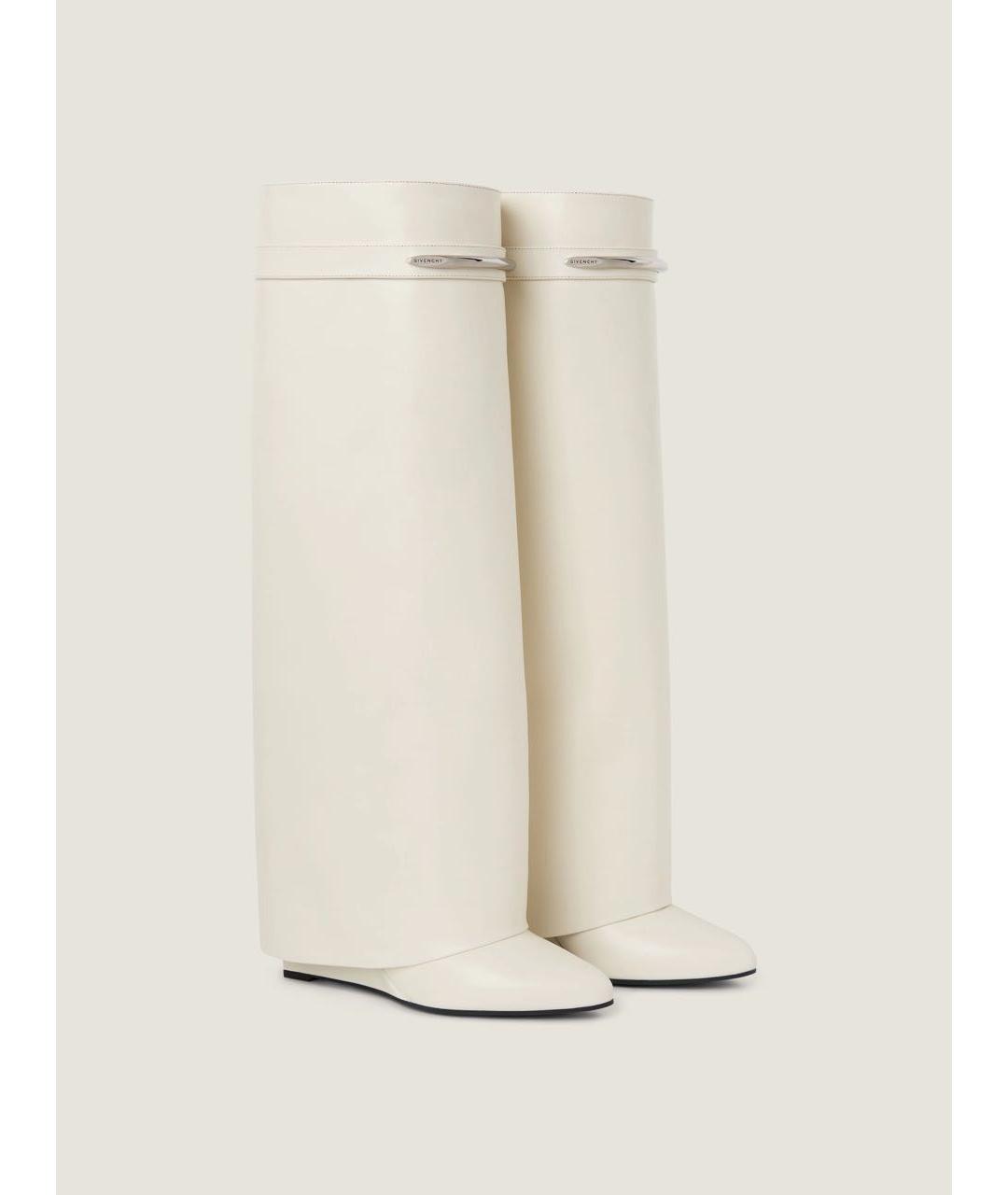 GIVENCHY Белые кожаные сапоги, фото 2