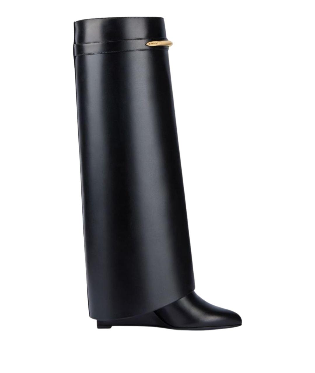 GIVENCHY Черные кожаные сапоги, фото 1