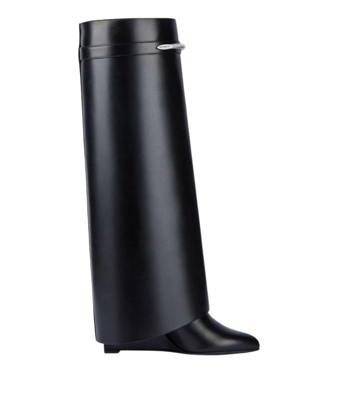 GIVENCHY Черные кожаные сапоги, фото 1