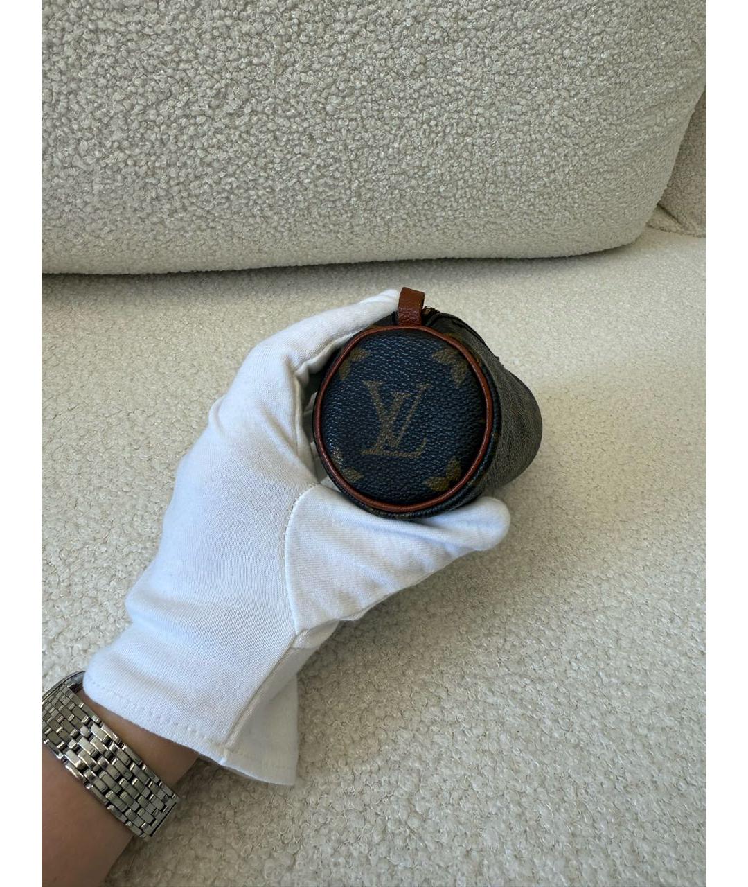 LOUIS VUITTON Коричневая сумка с короткими ручками из канвы, фото 5