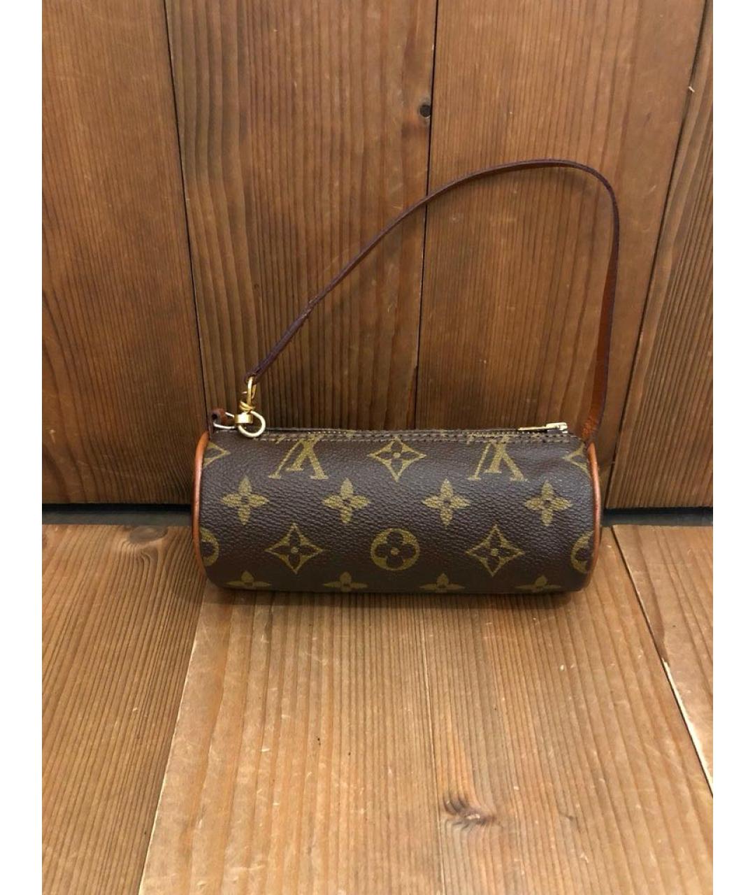 LOUIS VUITTON Коричневая сумка с короткими ручками из канвы, фото 7