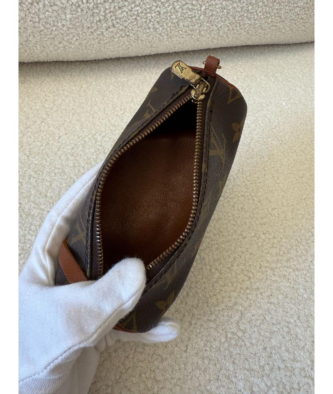 LOUIS VUITTON Коричневая сумка с короткими ручками из канвы, фото 6
