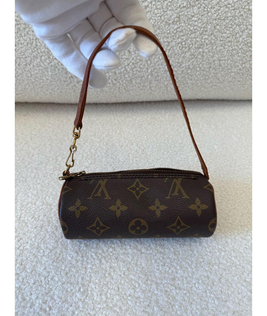 LOUIS VUITTON Коричневая сумка с короткими ручками из канвы, фото 2