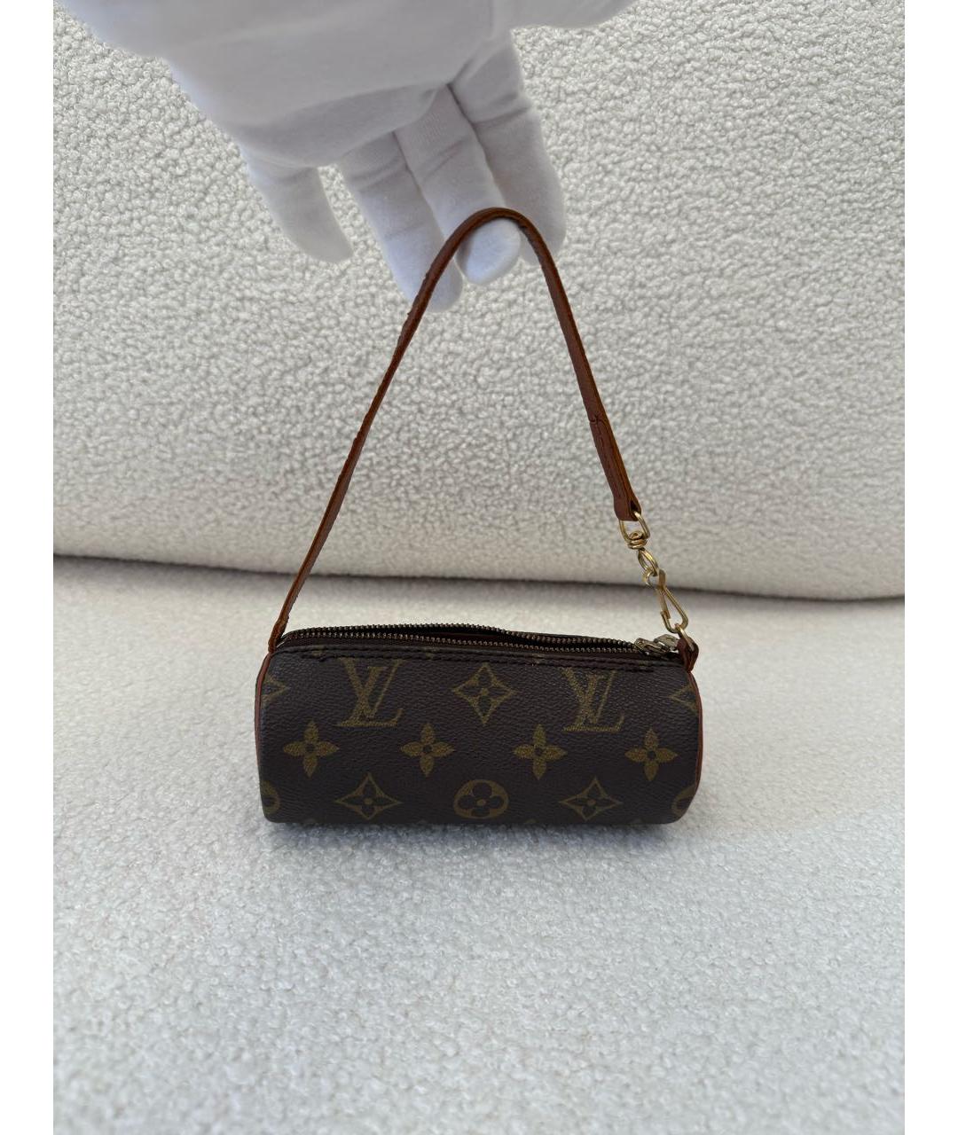LOUIS VUITTON Коричневая сумка с короткими ручками из канвы, фото 3